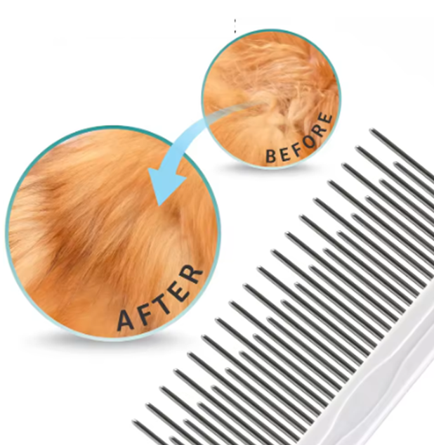 Pawsy Grooming Needle Comb for Cleaning Fur (Single Piece)
