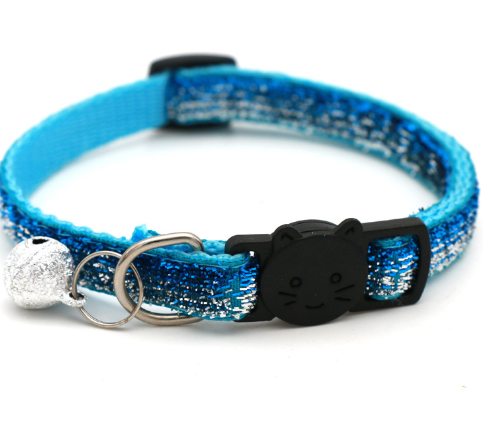 Pawsy Adjustable Colorful Cat Collar with Bell for Pets
