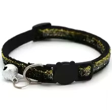 Pawsy Adjustable Colorful Cat Collar with Bell for Pets