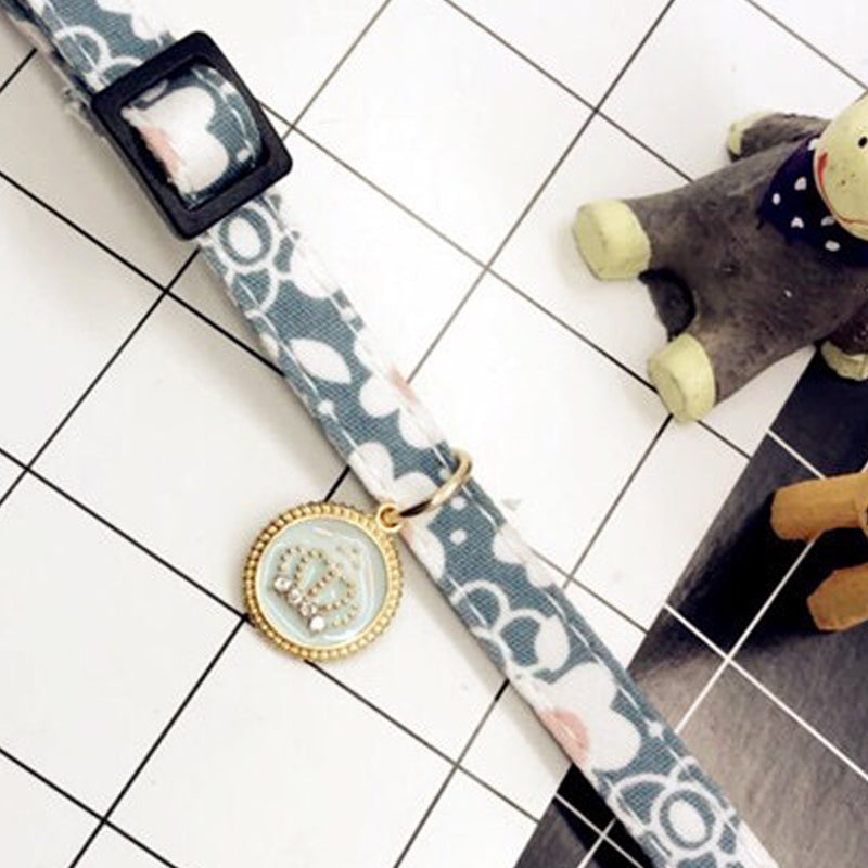 Pawsy Adjustable Floral Pet Collar with Sweet Design