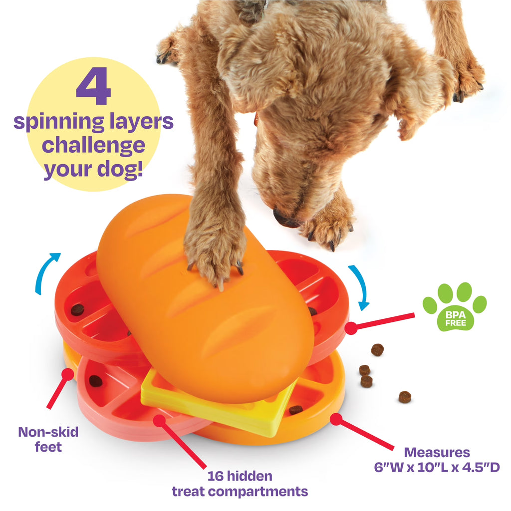 Brightkins Pupstrami Surprise! Treat Puzzle, Dog Toy Treat Dispenser for Puppy Enrichment