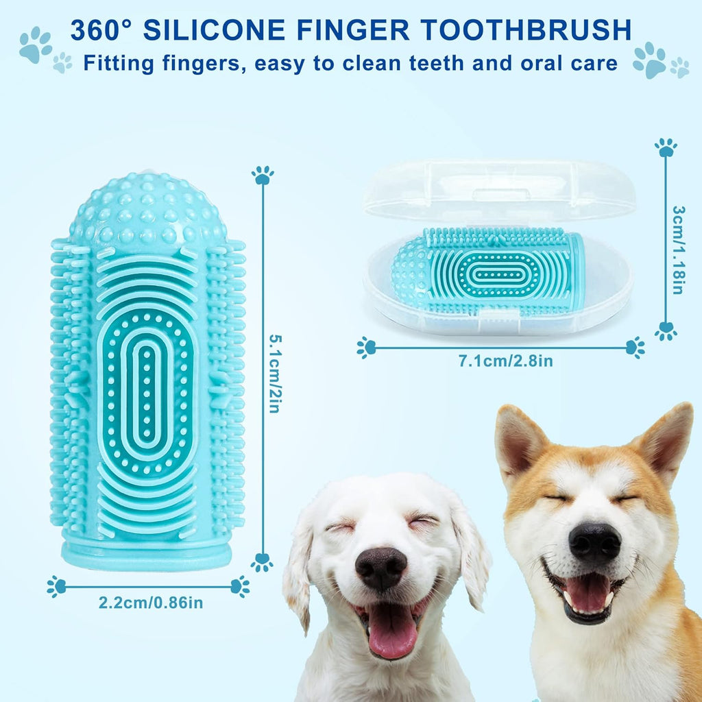 Dog Toothbrush 4 Pack Dog Tooth Brushing Kit Dogs Finger Toothbrush for Teeth Cleaning & Dental Care Cat Toothbrushs Doges Tooth Brush Puppy Toothbrushs Pet Toothbrushes Finger Brush