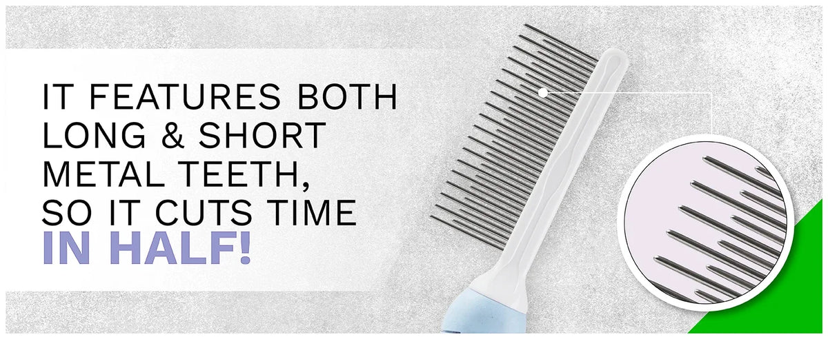 Pawsy Grooming Needle Comb for Cleaning Fur (Single Piece)