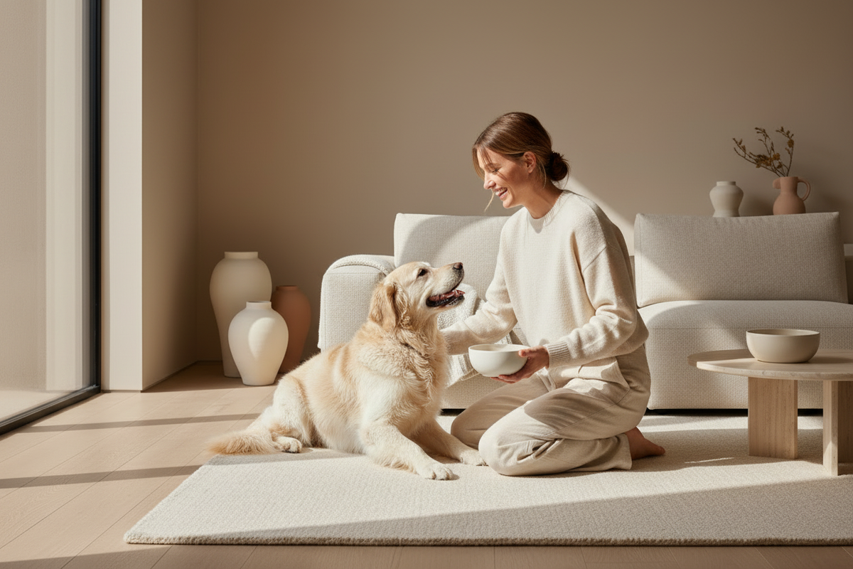 Dog with Owner Lifestyle Hero Shot