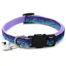 Pawsy Adjustable Colorful Cat Collar with Bell for Pets