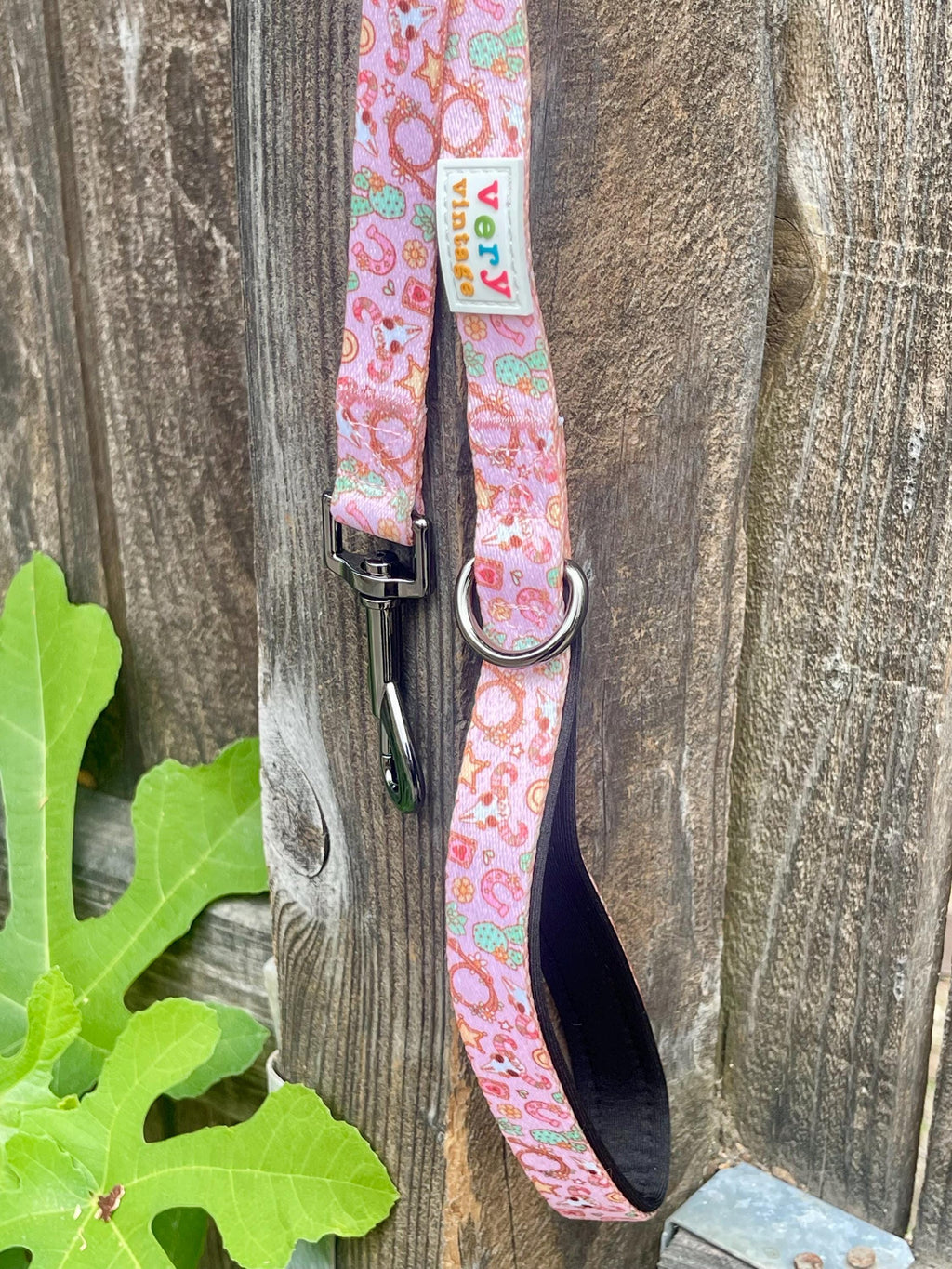 Western Dog Leash | Cowgirl Dog Leash | Cute Dog Lead | Pink Dog Leash | Cactus Dog Leash | 5Ft Nylon Leash | Small Dog Leash