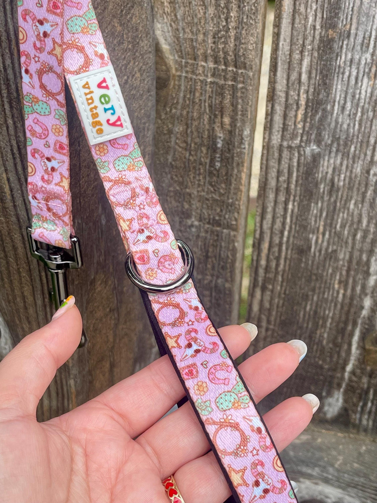 Western Dog Leash | Cowgirl Dog Leash | Cute Dog Lead | Pink Dog Leash | Cactus Dog Leash | 5Ft Nylon Leash | Small Dog Leash